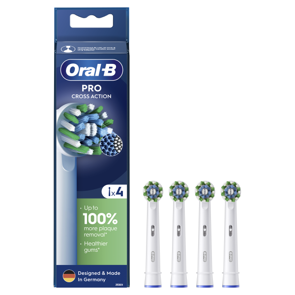 Oral-B Cross Action EB 50-4 końcówki do szczoteczki elektrycznej, 4 szt.
