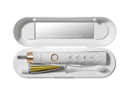 SMILLE Sonic Brush - Premium soniczna szczoteczka z włóknami SANGI, biały