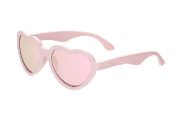 BABIATORS Original Heart Ballerina Pink, lustrzane okulary przeciwsłoneczne, różowy, 3-5 lat