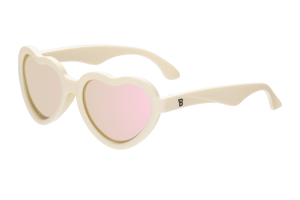 BABIATORS Heart Sweet Cream, lustrzane okulary przeciwsłoneczne z polaryzacją, kremowy, 6+ lat