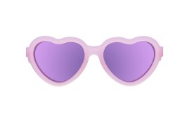 BABIATORS Heart Frosted Pink, lustrzane okulary przeciwsłoneczne z polaryzacją, różowy, 0-2 lata